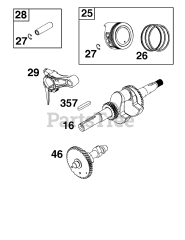 Briggs & Stratton 106232-0389-F1 - Briggs & Stratton Horizontal Engine Crankshaft Group