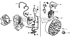 Craftsman 580.762010 (1054-0) - Craftsman 2,000 PSI Pressure Washer Flywheel &amp; Ignition Coil