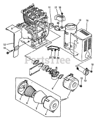 Echo EG-4300 E - Echo Generator Intake, Exhaust, Air Cleaner