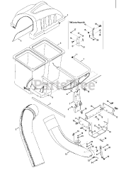 MTD 19A30003OEM - MTD Twin Rear Bagger Assembly (2013)
