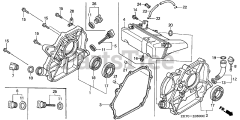 Honda GX120 K1 SX (GC01) - Honda Engine, Made in Japan (SN: GC01-2000001 - GC01-4299999) CRANKCASE COVER
