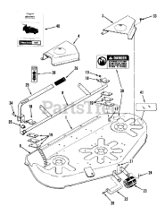 Toro 05-42RY01 - Toro 42" Rear-Discharge Mower Deck (1990) Rear Discharge Mower-42 In (107 Cm) Vehicle Identification Number 05-42ry01