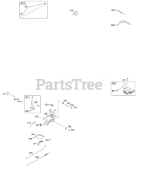 Briggs & Stratton 216802-0108-E1 - Briggs & Stratton Vertical Engine Controls, Fuel System, Ignition