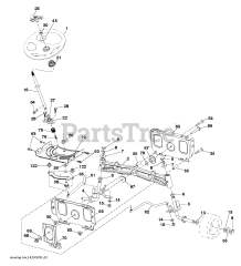Husqvarna GT 48 DXLS (960430233-00) - Husqvarna 48" Garden Tractor, CARB (2016-11) STEERING