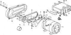Honda ES3500 K1 A (ES3500) - Honda Generator, Made in Japan (SN: ES3500-1100014 - ES3500-1129443) CONTROL BOX + GENERATOR + BELT COVER