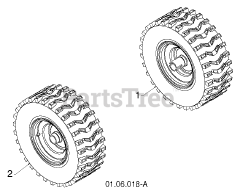 Poulan Pro P 624 ES (961980043-02) - Poulan Pro Snow Thrower (2013-07) WHEELS TIRES