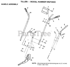 Weed Eater WE F350 C - Weed Eater Tiller (1997) HANDLE ASSEMBLY