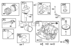 Toro 71226 (16-38 XLE) - Toro Lawn Tractor (SN: 210000001 - 210999999) (2001) Engine Briggs Stratton Model 28q777-0690-E1 3