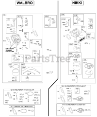 Briggs & Stratton 312777-0134-E1 - Briggs & Stratton Vertical Engine Carburetor, Kit/Gasket Sets - Carburetor