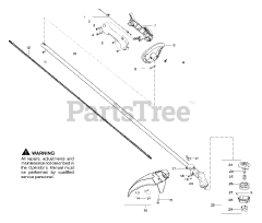 Weed Eater MX 557 - Weed Eater String Trimmer Handle &amp; Shaft Assembly