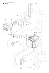 Jonsered FR 2216 A2 4X4 (965190701) - Jonsered Rear-Engine Riding Mower (2008-01) ENGINE