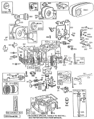 Briggs & Stratton 191707-2147-01 - Briggs & Stratton Vertical Engine Cyl, Sump, Piston,Controls