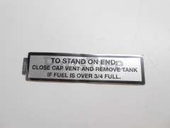 Snapper 29113 Fuel Caution Decal