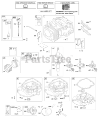 Briggs & Stratton 124602-0118-E1 - Briggs & Stratton Vertical Engine Camshaft, Crankshaft, Cylinder, Engine Sump, Lubrication, Piston Group