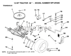 Winston Pro WP 12R38 C - Winston Pro Lawn Tractor (1994)
