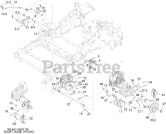 Toro 72955 (5000) - Toro 52" Z Master Zero-Turn Mower, Side-Discharge Deck (SN: 414121590 - 414999999) Park Brake Assembly