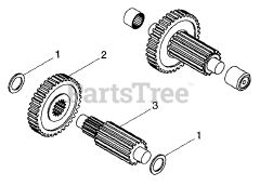 Gravely 987060 - Gravely Lawn Tractor, 16hp, Without Hydraulic Lift (SN: 000101 & Above) NUMBER SEVEN SHAFT - PINION/FINAL DRIVE