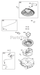Briggs & Stratton 93J02-0147-F1 - Briggs & Stratton Vertical Engine Flywheel, Ignition, and Starter Group