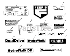 Ferris HydroWalk DD (DDSBV) - Ferris HydroWalk DD Series Walk-Behind Mower, 18hp Briggs & Stratton