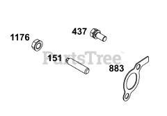 Briggs & Stratton 385447-0469-B5 - Briggs & Stratton Horizontal Engine Exhaust Group