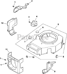 Kohler CV15-41582 - Kohler Command PRO Engine, Basic Version, 15hp, 11.2kW Blower Housing &amp; Baffles 6-27-82