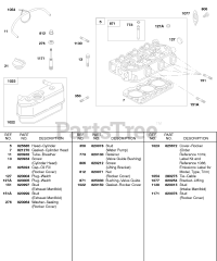 Briggs & Stratton 588447-0223-E2 - Briggs & Stratton Horizontal Engine Cylinder Head, Rocker Cover