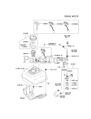 Kawasaki FE170D-CS04 - Kawasaki Engine FUEL-TANK/FUEL-VALVE