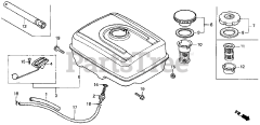 Honda GX270 HA (GCAB) - Honda Engine, Made in Japan (SN: GCAB-1000001 - GCAB-1999999) FUEL TANK
