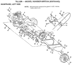 Maxim MX R500 A - Maxim Tiller MAINFRAME, LEFT