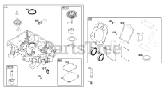 Briggs & Stratton 61A677-0100-J1 - Briggs & Stratton Vertical Engine Crankcase Cover/Sump Group