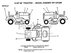 Winston Pro WP 12R38 B - Winston Pro Lawn Tractor (1993)