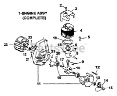 Green Machine 2130 - Green Machine String Trimmer Engine Internal