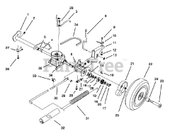 Toro 20908 BC - Toro 48cm Rear Bagging Walk-Behind Mower (SN: 049000001 - 049999999) (1994) S. P. Rear Axle Assembly