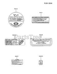 Kawasaki FA210R-JS00 - Kawasaki Engine LABEL