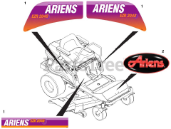 Ariens 915014 (EZR 2048) - Ariens 48" Zero-Turn Mower, 20hp Briggs & Stratton (SN: 000101 - 001102) Decals - Style