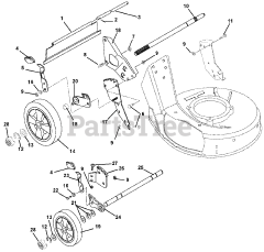 Ariens 911397 (LM 21 SW) - Ariens 21" Self-Propelled Walk-Behind Mower, Kawasaki (SN: 022000 - 022465)
