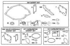 Briggs & Stratton 12D802-0600-01 - Briggs & Stratton Vertical Engine Gasket Sets