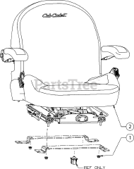 Cub Cadet PRO Z 100 KW 160-S (53RIEFJU050) - Cub Cadet 60" Pro Z Series Zero-Turn Mower, Kawasaki (2016) Seat