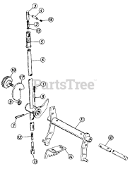 Cub Cadet 1604 (143-580-100) - Cub Cadet Garden Tractor Implement Lift Handle-SN 716388 &amp; Up