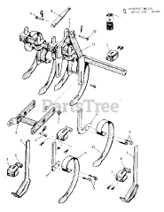 AGCO 312 (1600046) - AGCO Lawn Tractor, 12hp Cultivator Group - Spring Tooth Harrow (1505I43)