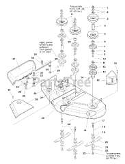 Simplicity 1692702 - Simplicity Landlord 50" Garden Tractor, 18hp 44" &amp; 50" Mower Deck - Housing, Arbors &amp; Blades Group