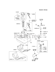 Kawasaki FE120D-FS02 - Kawasaki Engine FUEL-TANK/FUEL-VALVE