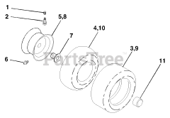 Poulan Pro PR 1842ST D - Poulan Pro Lawn Tractor (2002) Wheels And Tires