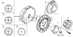 Honda GX160 K1 QX (GC02) - Honda Engine, Made in Japan (SN: GC02-2000001 - GC02-8669999) FLYWHEEL
