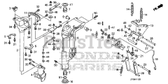 Honda BF15 DK0 SHSA (BALJ) - Honda Outboard Engine, Made in Japan (SN: BALJ-1400001 - BALJ-9999999) SWIVEL CASE (1)