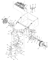 Cub Cadet 222 (190-222-100) - Cub Cadet 38" Lawn Sweeper att Wheels, Brush and Hitch