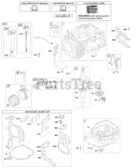 Briggs & Stratton 12A602-0100-E1 - Briggs & Stratton Vertical Engine Camshaft, Crankshaft, Cylinder, Engine Sump, Lubrication, Piston Group