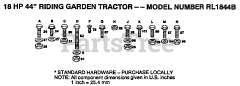 Electrolux/AYP RL 1844 B - Electrolux/AYP Lawn Tractor (1991) HARDWARE (DRIVE)