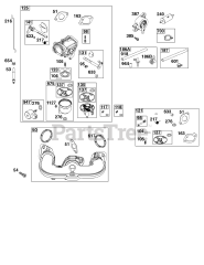 Briggs & Stratton 44C877-0001-B5 - Briggs & Stratton Vertical Engine Carburetor and Fuel Supply Group