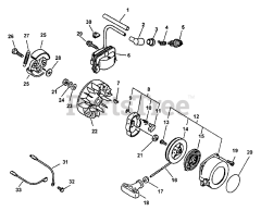Echo SRM-3110 - Echo String Trimmer (Type 2E) Ignition, Starter, Clutch
